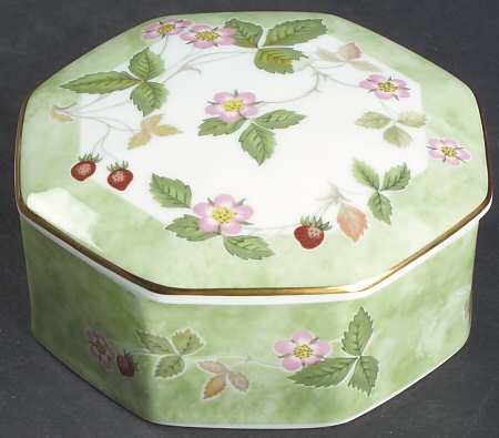 Wild Strawberry (Bone & Oven To Table) Octagonal Box & Lid