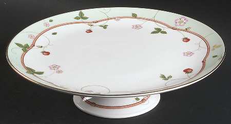 Wild Strawberry (Bone & Oven To Table) 10" Diameter Pedestal Cake Stand