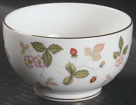 Wild Strawberry (Bone & Oven To Table) Open Rice/Sugar Bowl