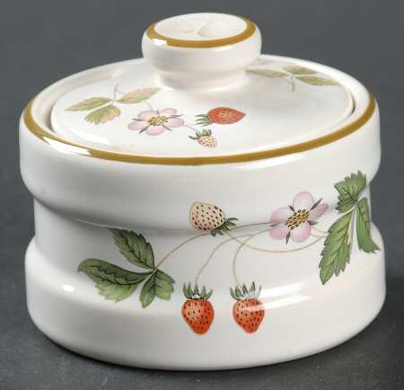 Wild Strawberry (Earthenware) Mustard Jar & Lid