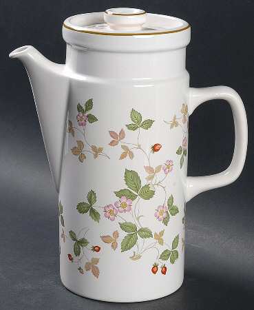Wild Strawberry (Earthenware) Coffee Pot & Lid
