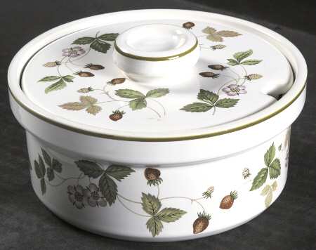Wild Strawberry (Earthenware) Sugar Bowl & Lid
