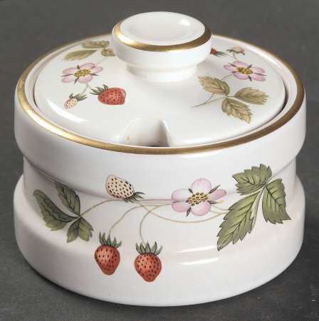 Wild Strawberry (Earthenware) Mustard Jar & Lid