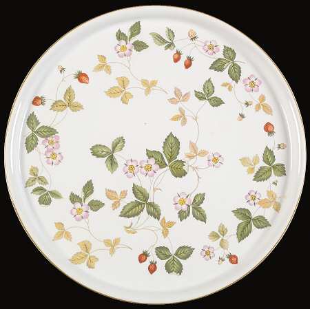 Wild Strawberry (Earthenware) 12" Pizza/Cheese/Cake Plate