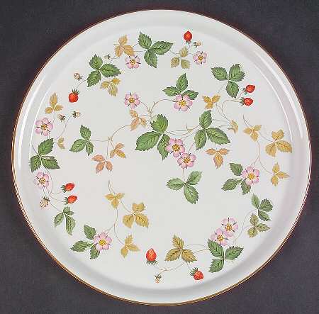 Wild Strawberry (Earthenware) 9" Pizza/Cheese/Cake Plate