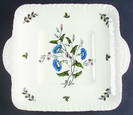 Williamsburg Wild Flowers Square Handled Cake Plate
