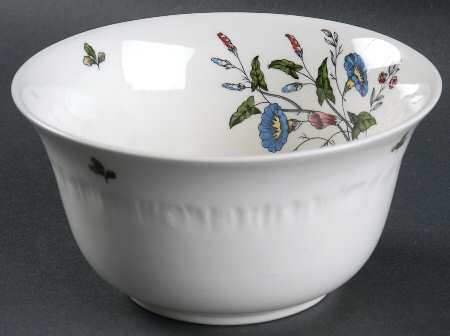 Williamsburg Wild Flowers Cranberry Bowl