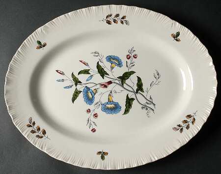 Williamsburg Wild Flowers 16" Oval Serving Platter