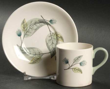 Woodbury Bond Shape Demitasse Cup and Saucer Set