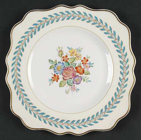 Woodstock (Gold Trim) Square Luncheon Plate