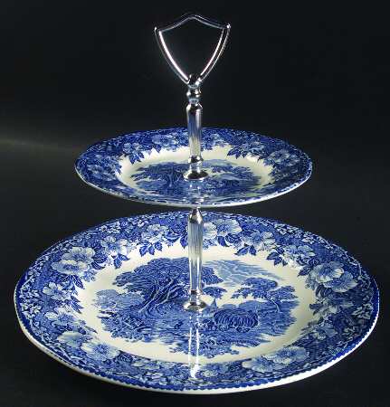 Woodland 2 Tiered Serving Tray (Dinner & Dessert Plates)