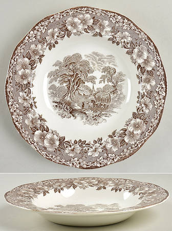 Woodland Brown Rim Soup Bowl