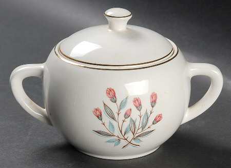 Pink Hope (Gold  Trim) Sugar Bowl & Lid