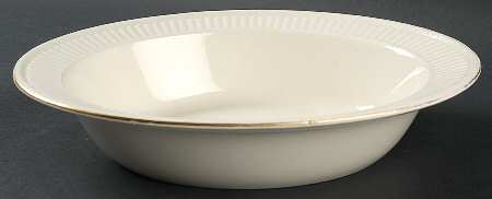 Edme (Gold Trim) 10" Oval Vegetable Bowl
