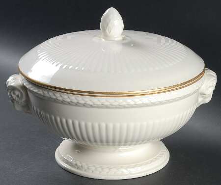 Edme (Gold Trim) Round Covered Vegetable