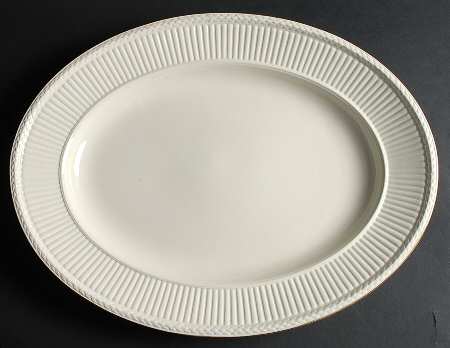 Edme (Gold Trim) 19" Oval Serving Platter