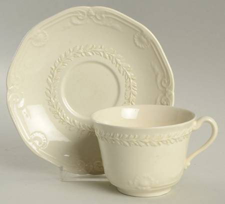 Regency Cream Footed Cup & Saucer Set
