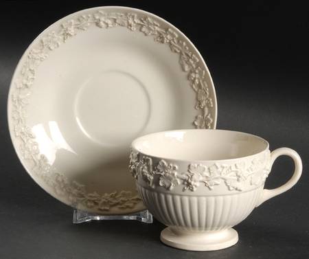 2804 (Edme, All Cream) Footed Cup & Saucer Set