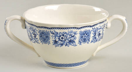 Yale University Blue (Not Embossed) Flat Bouillon Cup