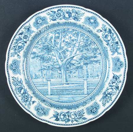 Yale University Blue (Not Embossed) Dinner Plate
