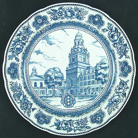 Yale University Blue (Not Embossed) Dinner Plate
