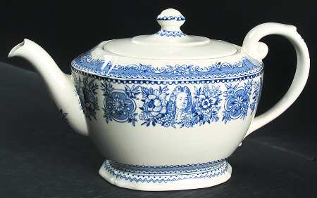 Yale University Blue (Not Embossed) Teapot & Lid