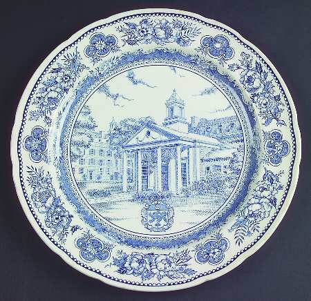 Yale University Blue (Not Embossed) Dinner Plate