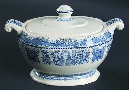 Yale University Blue (Not Embossed) Sugar Bowl & Lid