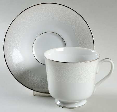 Bridal Lace Footed Cup & Saucer Set