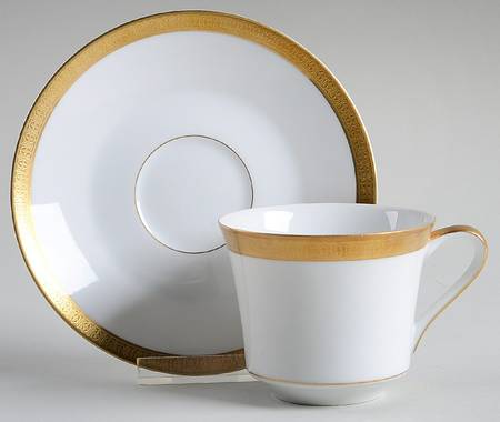 Castilian Gold Flat Cup & Saucer Set