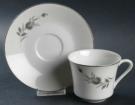 Maltese Rose Flat Cup & Saucer Set