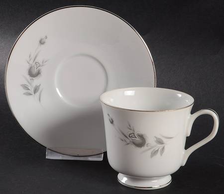Maltese Rose Footed Cup & Saucer Set