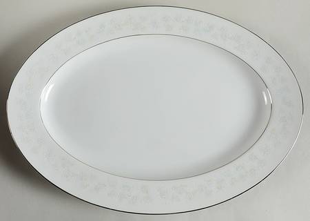 Something Blue 14" Oval Serving Platter