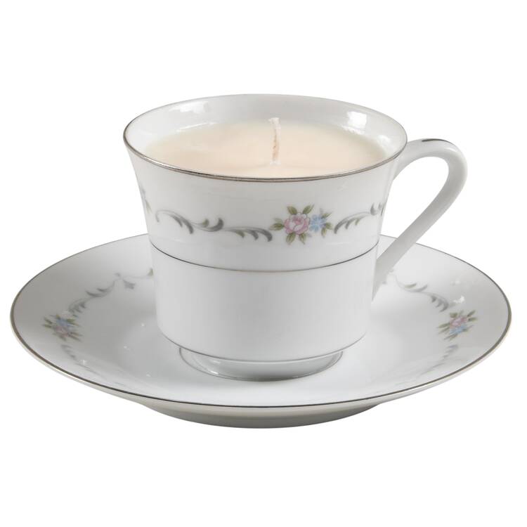 Valencia Scented Cup & Saucer Candle-Lavender  HC