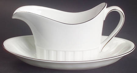 Colosseum Platinum Gravy Boat & Underplate
