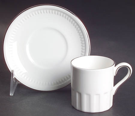 Colosseum Platinum Bond Shape Demitasse Cup and Saucer Set