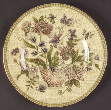 Floral Tapestry Dessert/Pie Plate