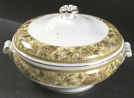 Floral Tapestry Round Covered Vegetable