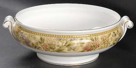 Floral Tapestry Round Vegetable No Lid