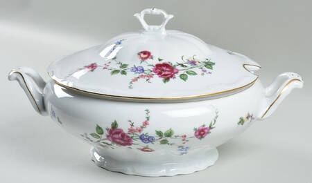 Sheraton Rose Round Covered Vegetable