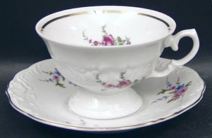 Sheraton Rose Footed Cup & Saucer Set
