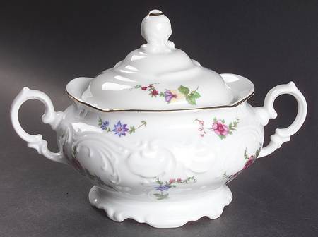 Sheraton Rose Sugar Bowl & Lid