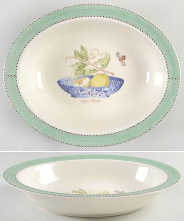 Sarah's Garden 11" Oval Vegetable Bowl