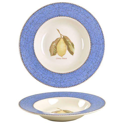 Sarah's Garden Large Rim Soup Bowl