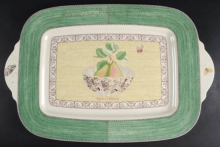 Sarah's Garden 1999 Signed 19" Rectangular Platter