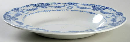 Grosvenor Blue (No #, No Trim) Large Rim Soup Bowl