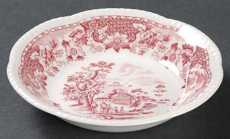 Seaforth Pink (Rope Edge, Scallop) Fruit/Dessert (Sauce) Bowl