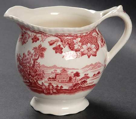 Seaforth Pink (Rope Edge, Scallop) Creamer
