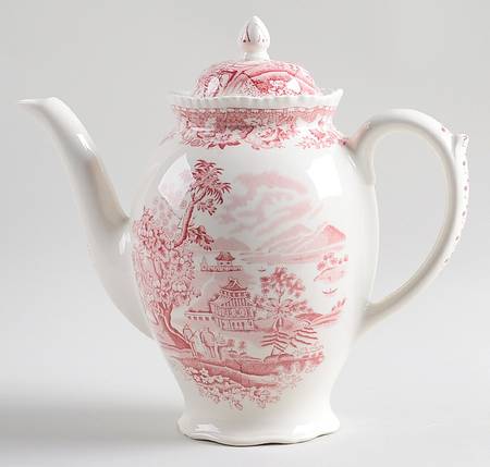 Seaforth Pink (Rope Edge, Scallop) Coffee Pot & Lid
