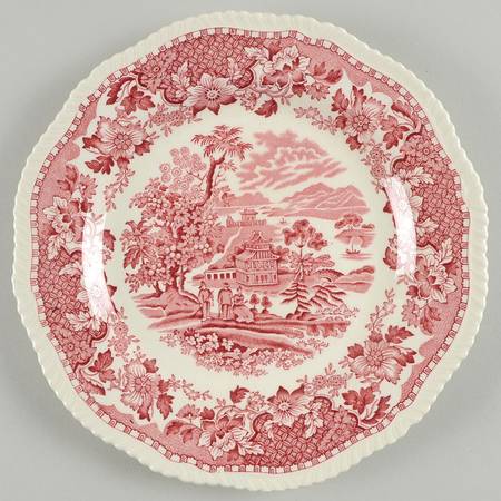 Seaforth Pink (Rope Edge, Scallop) Luncheon Plate